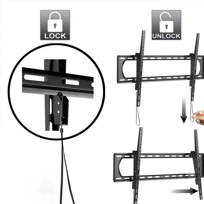 Maclean TV or monitor mount, max. VESA 900x600, 60-120", 120kg, black, MC-750N