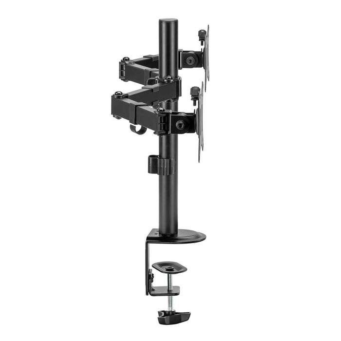 Maclean desk mount for 2 monitors, VESA 75x75 and 100x100, 17-32", 2x 9kg, MC-754N