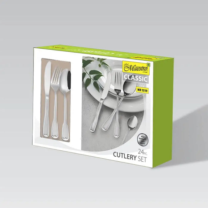 MAESTRO MR-1519-24 flatware set Stainless steel 24 pc(s) Silver - Cutlery and cooking utensilsAGD-SZT<<<Home Appliance