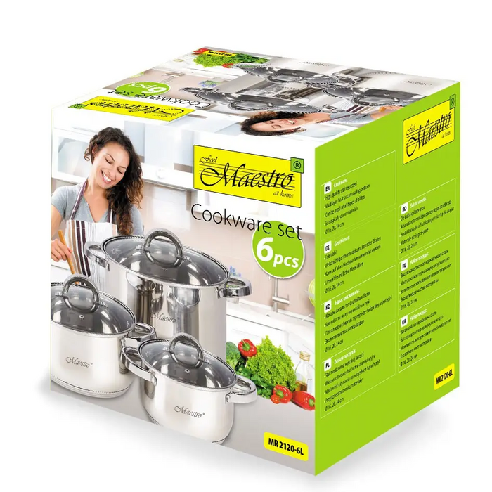 Maestro MR-2120-6L A set of pots of 6 elements - Non-electric pots / pansAGD-GAR<<<Home Appliance