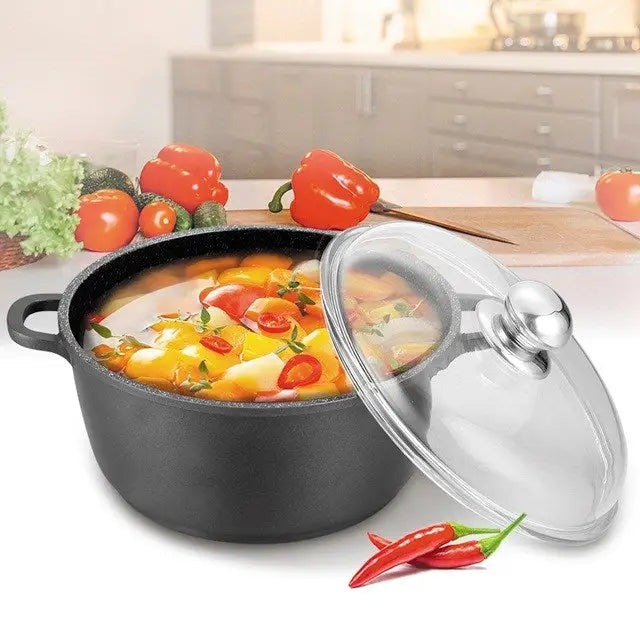 Maestro MR-4628C Pot with lid 28 cm 5,8 l Black - Non-electric pots / pansAGD-GAR<<<Home Appliance