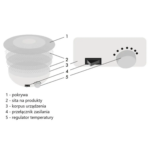 MAESTRO MR-765 Mushrooms and fruits dehydrator - Dryers for mushrooms vegetables and fruitAGD-SUG<<<Home Appliance