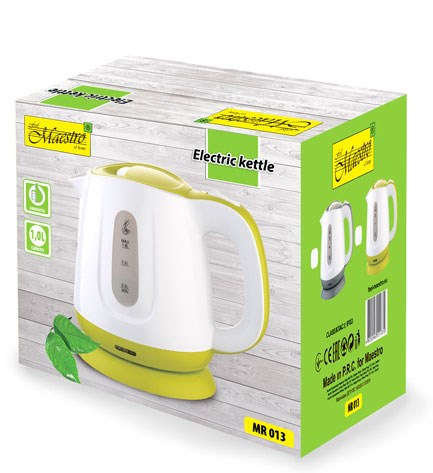 Feel-Maestro MR013 green electric kettle 1 L 1100 W Green, White