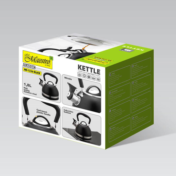 Maestro MR-1336 (MR-1336-BLACK) kettle 1.8 L Black