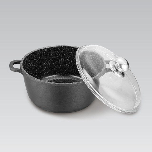 Maestro MR-4628C Pot with lid 28 cm 5,8 l Black