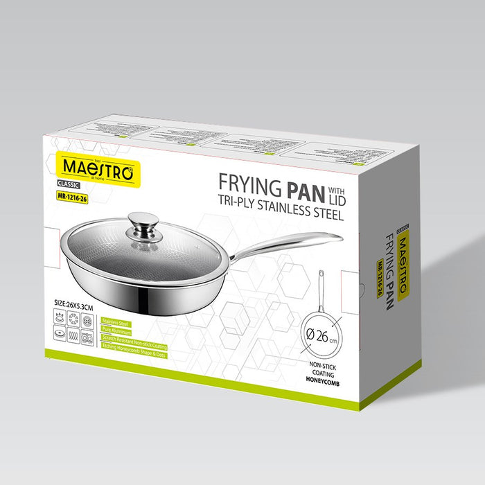 Frying pan with lid MAESTRO MR-1216 26 cm (MR-1216-26)
