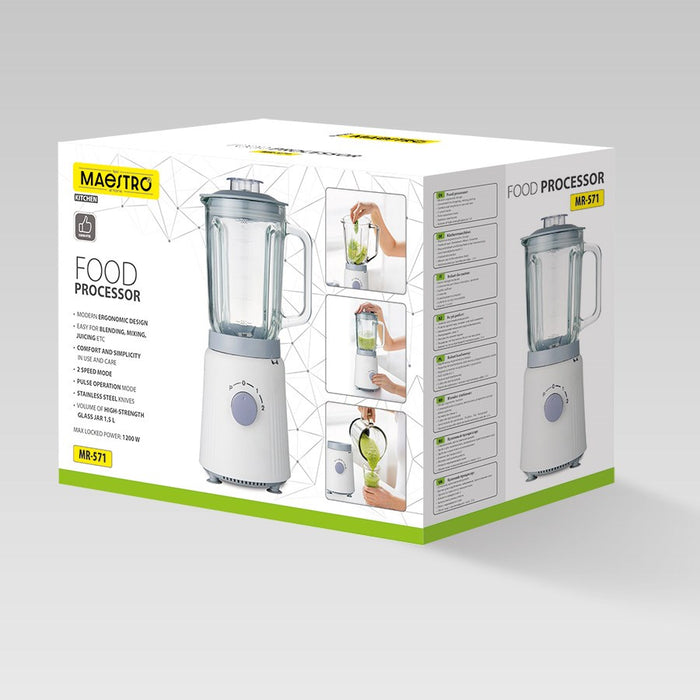 Food processor MAESTRO MR-571 1200W White, Grey