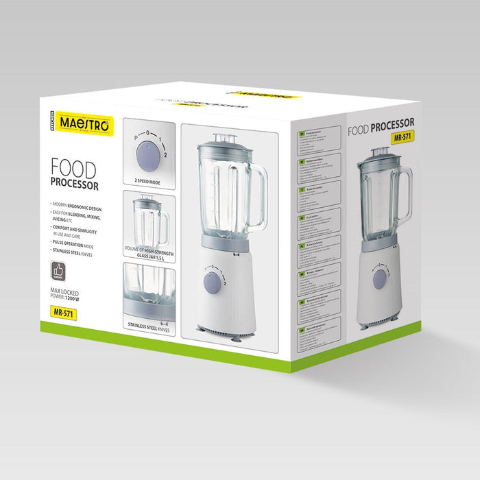Food processor MAESTRO MR-571 1200W White, Grey