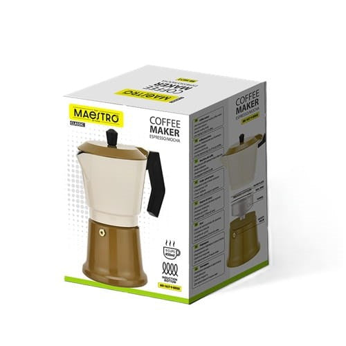 Aluminium moka pot MR-1657-9-BEIGE MAESTRO