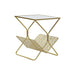 Magazine rack DKD Home Decor Golden Metal Mirror 45 x 45 x 55 cm - Декорация и Осветление<<<Дом