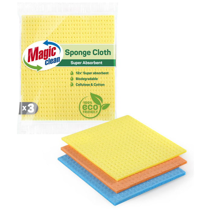 ABSORBENT TOWELS BIODEGRADABLE M 3 PCS MAGIC CLEAN