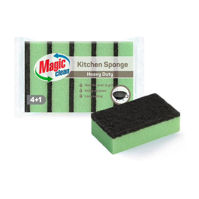 HOUSEHOLD SPONGE FOR STOVES, GRILL AND GRILL 4+1 MAGIC CLEAN MAGIC CLEAN