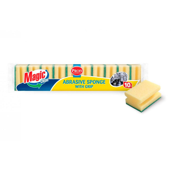 SPONGE WITH CHANNEL X 10 PCS. MAGIC CLEAN