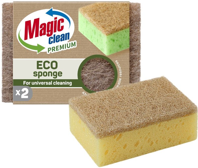Кухненски гъби Magic Clean - Premium, Eco, 2 броя, кафяви