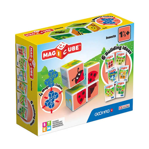 Magicube Printed Insects magnetic blocks + cards 7 pieces GEOMAG GEO-121 - Blocks and construction