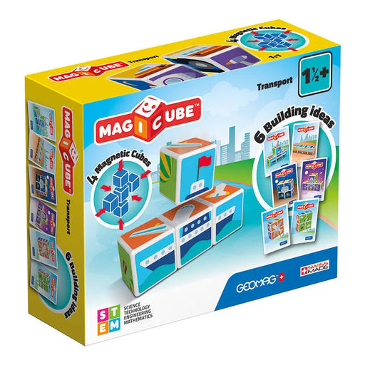 Magicube Printed Transport magnetic blocks + cards 7 elements GEOMAG GEO-122 - Blocks and construction