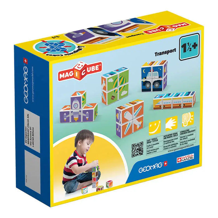 Magicube Printed Transport magnetic blocks + cards 7 elements GEOMAG GEO-122 - Blocks and construction