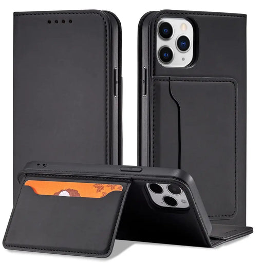 Magnet Card Case for iPhone 12 cover card wallet card stand black - Cell phone cases and covers<<<HurtelXML