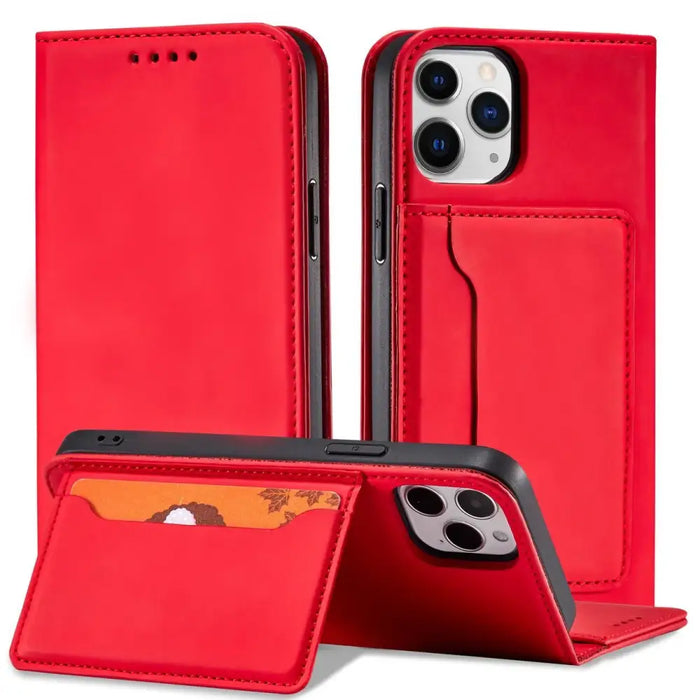 Magnet Card Case for iPhone 12 cover card wallet card stand red - Cell phone cases and covers<<<HurtelXML