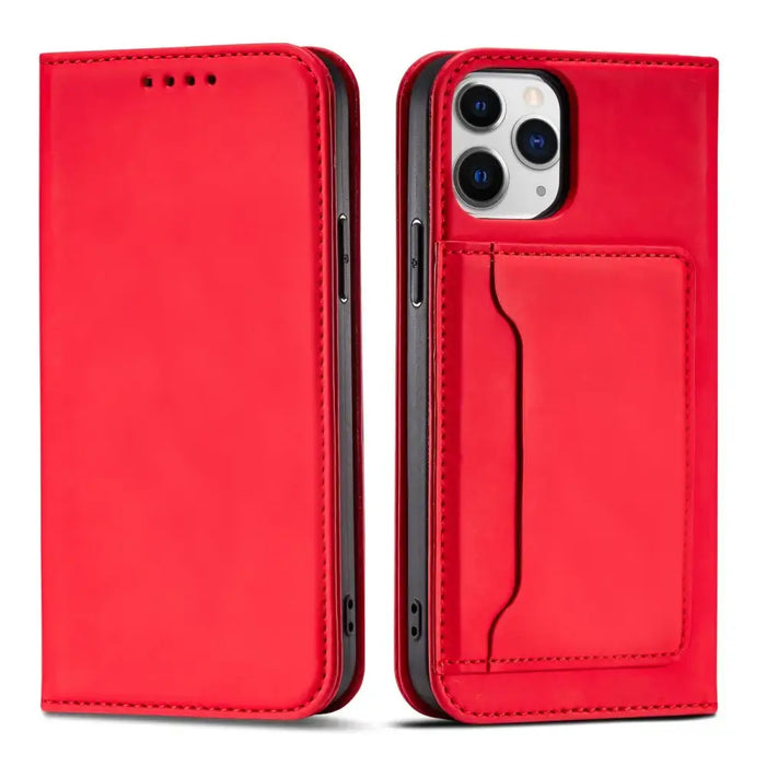Magnet Card Case for iPhone 12 cover card wallet card stand red - Cell phone cases and covers<<<HurtelXML