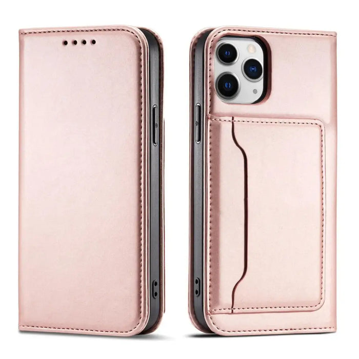 Magnet Card Case for iPhone 12 Pouch Card Wallet Card Stand Pink - Cell phone cases and covers<<<HurtelXML