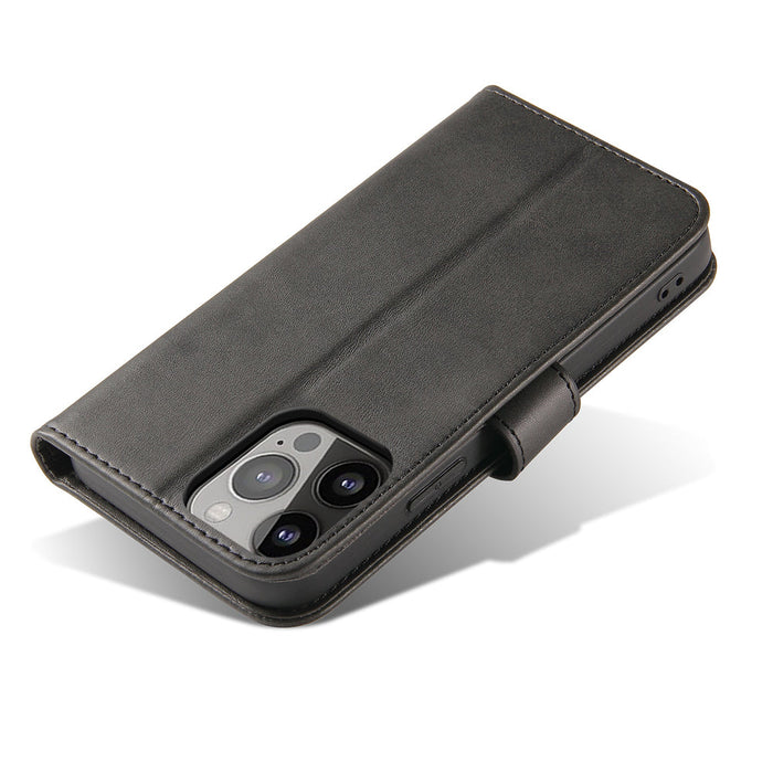 Magnet Case elegant bookcase type case with kickstand for iPhone 13 Pro Max black - Cell phone cases
