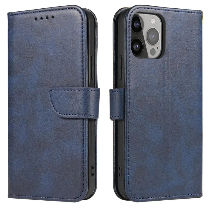 Magnet Case elegant case cover with a flap and stand function iPhone 14 blue - Cell phone cases and covers<<<HurtelXML