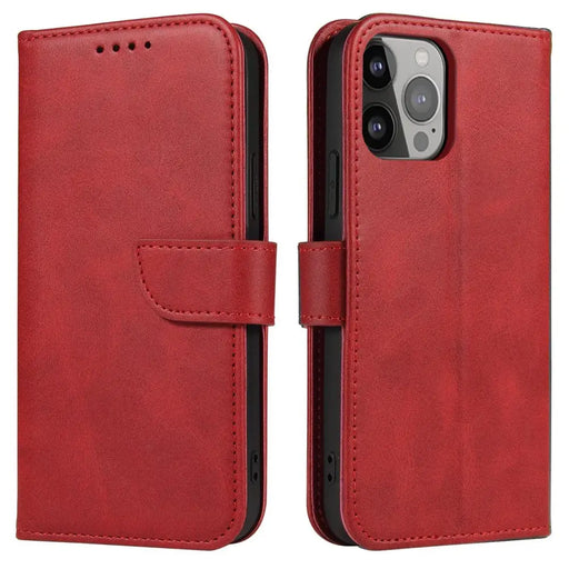 Magnet Case for Samsung Galaxy A34 5G cover with flip wallet stand red - Cell phone cases and covers<<<HurtelXML
