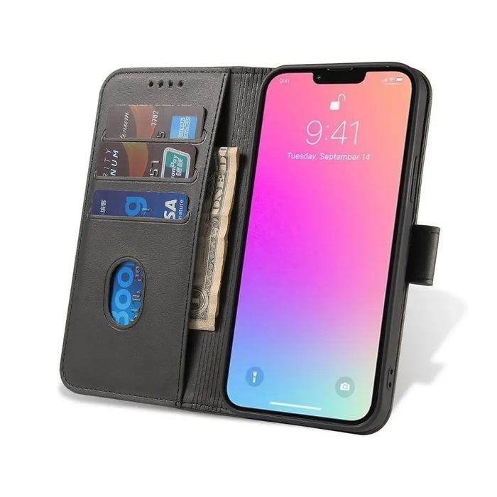 Magnet Case for Samsung S24 Ultra with flap and wallet - black - Cell phone cases and covers<<<HurtelXML