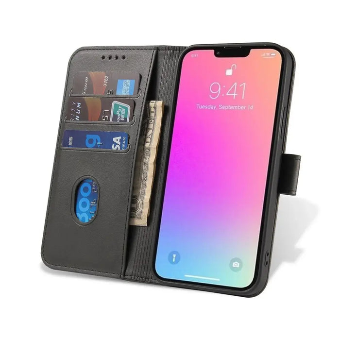 Magnet Case case for Xiaomi 12T Pro / Xiaomi 12T cover with flip wallet stand black - Cell phone cases
