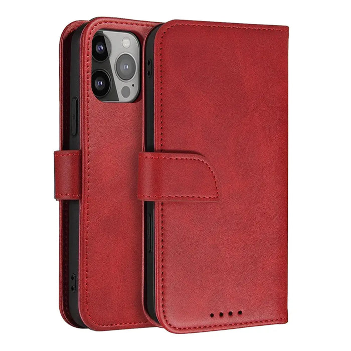 Magnet Case with Flip for Samsung Galaxy S25 Ultra - Red - Cell phone cases and covers<<<HurtelXML