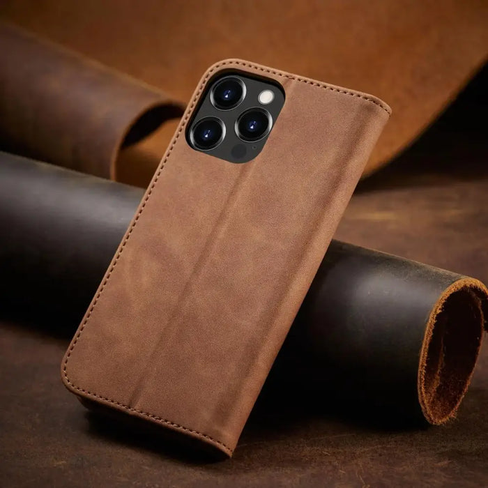 Magnet Fancy Case Case for iPhone 13 Pro Cover Card Wallet Card Stand Brown - Cell phone cases and covers<<<HurtelXML