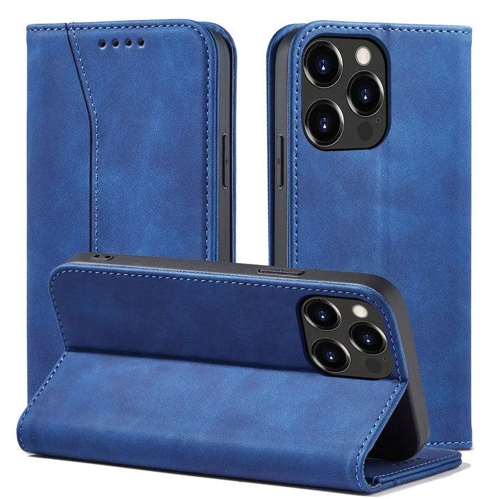 Magnet Fancy Case Case for iPhone 13 Pro Pouch Card Wallet Card Stand Blue - Cell phone cases and covers<<<HurtelXML