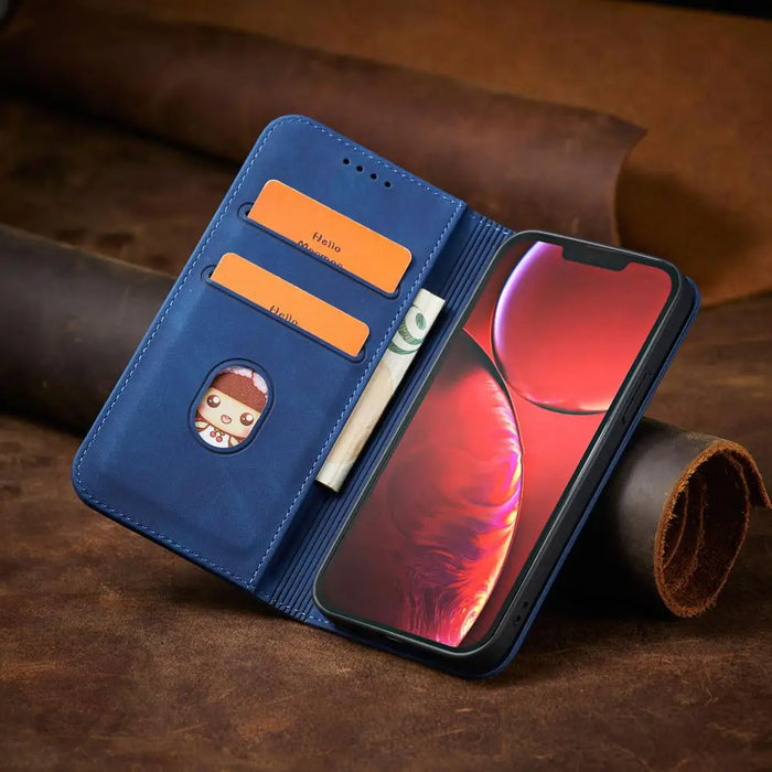 Magnet Fancy Case Case for iPhone 13 Pro Pouch Card Wallet Card Stand Blue - Cell phone cases and covers<<<HurtelXML