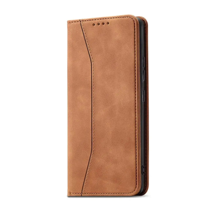 Magnet Fancy Case Case for Samsung Galaxy S22 + (S22 Plus) Pouch Wallet Card Holder Brown - Cell phone cases