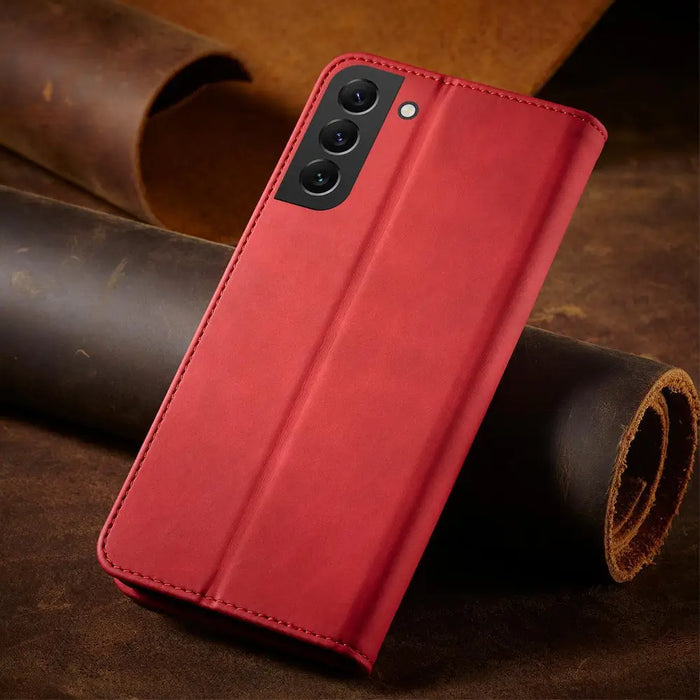 Magnet Fancy Case for Samsung Galaxy S23 Ultra Cover with Flip Stand Wallet Red - Cell phone cases
