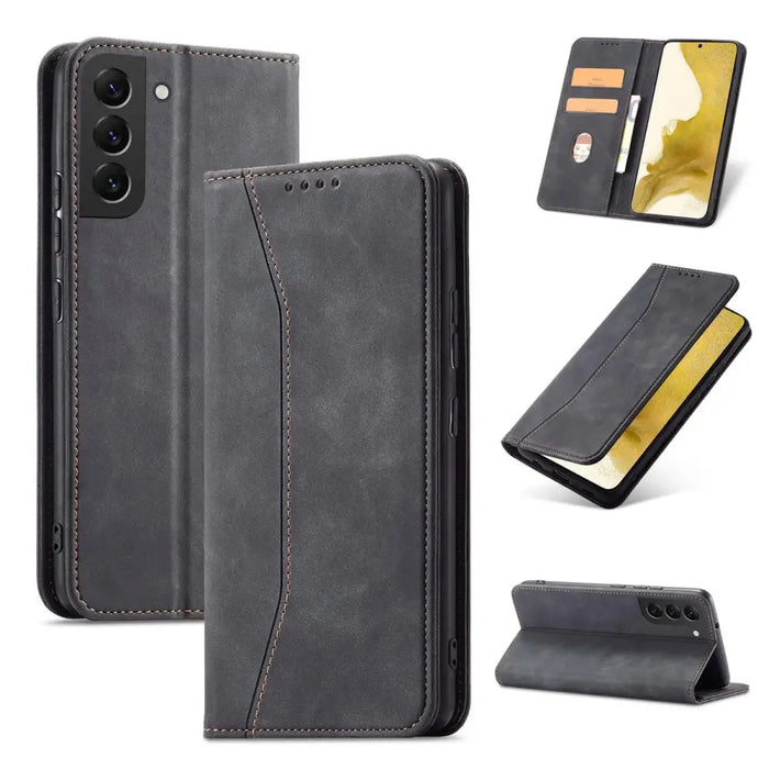 Magnet Fancy Case for Samsung Galaxy S23 Ultra flip cover wallet stand black - Cell phone cases and covers<<<HurtelXML