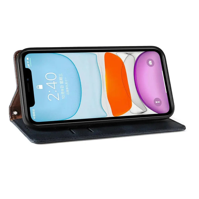 Magnet Strap Case for iPhone 12 Pouch Wallet + Mini Lanyard Pendant Blue - Cell phone cases and covers<<<HurtelXML