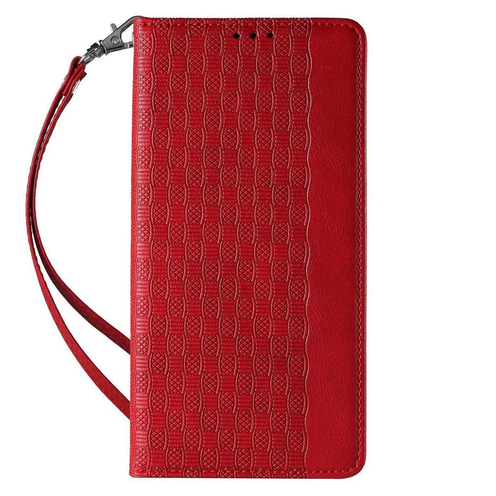 Magnet Strap Case Case for iPhone 13 Pro Max Pouch Wallet + Mini Lanyard Pendant Red - Cell phone cases