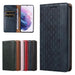 Magnet Strap Case Case for Samsung Galaxy S22 Ultra Pouch Wallet + Mini Lanyard Pendant Blue - Cell phone cases