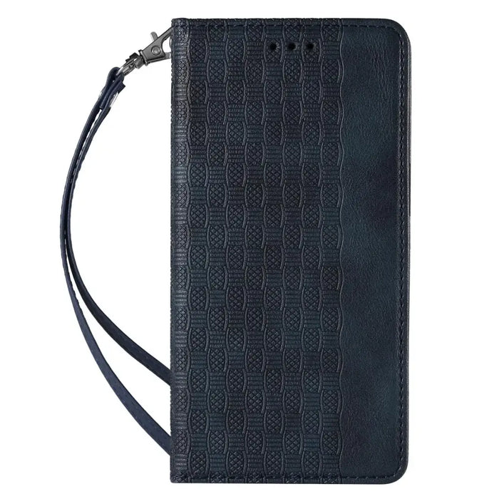 Magnet Strap Case Case for Samsung Galaxy S22 Ultra Pouch Wallet + Mini Lanyard Pendant Blue - Cell phone cases