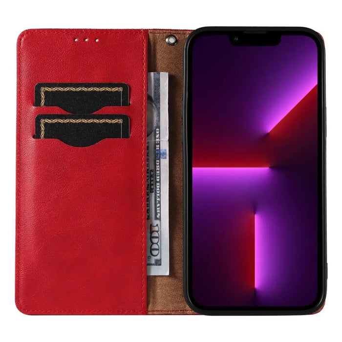 Magnet Strap Case for Samsung Galaxy S23 Flip Wallet Mini Lanyard Stand Red - Cell phone cases and covers<<<HurtelXML