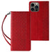 Magnet Strap Case for Samsung Galaxy S23 Flip Wallet Mini Lanyard Stand Red - Cell phone cases and covers<<<HurtelXML