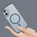 Magnetic Abrasive iPhone 17 Case Compatible with MagSafe - Matte Blue - Cell phone cases and covers<<<HurtelXML