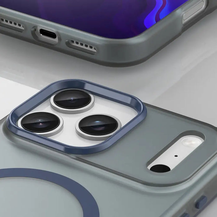 Magnetic Abrasive iPhone 17 Pro Case Compatible with MagSafe - Matte Blue - Cell phone cases and covers<<<HurtelXML