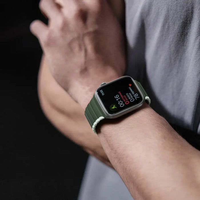 Magnetic Apple Watch SE 9 8 7 6 5 4 3 2 1 (41 40 38 mm) Dux Ducis Strap (LD Version) - green - Cell phone cases