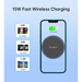 Magnetic car holder witch charger Choetech T205-F 15W (black) - Phone holders<<<Car accessories<<<InnproXML&&&Cell