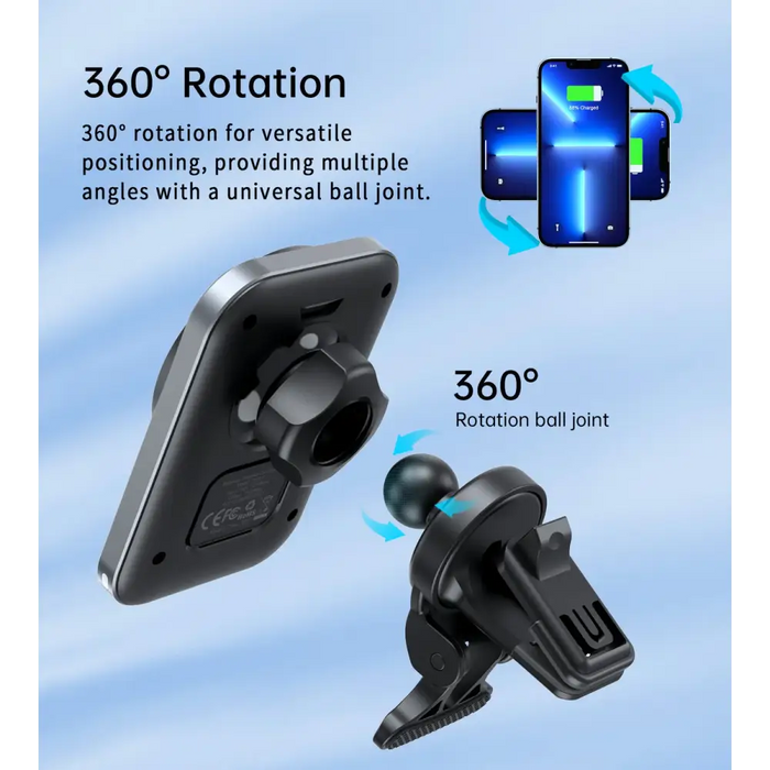 Magnetic car holder witch charger Choetech T206-F 15W (black) - Phone holders<<<Car accessories<<<InnproXML&&&Cell