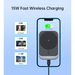 Magnetic car holder witch charger Choetech T206-F 15W (black) - Phone holders<<<Car accessories<<<InnproXML&&&Cell