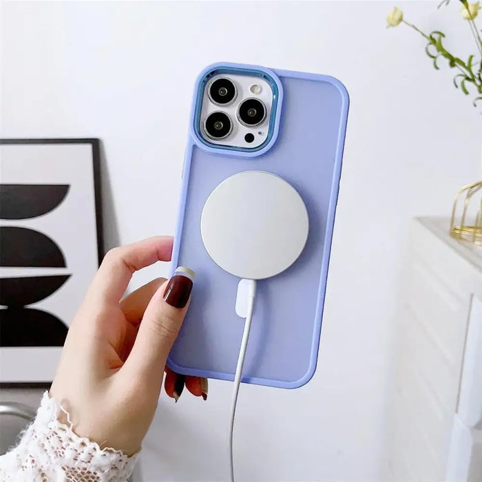 Magnetic case with MagSafe Color Matte Case for iPhone 14 Plus - pink - Cell phone cases and covers<<<HurtelXML